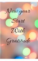 New year Start with Gratitude: Journal Note book