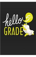 Hello 5th Grade: Unicorn School primary composition notebook for kids Wide Ruled copy book for elementary kids school supplies student teacher daily creative writing