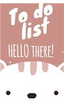 To Do List Kawaii: Simple Notebook and Undated List Planner, Cute Cat Design