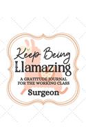 Keep Being Llamazing A Gratitude Journal For The Working Class Surgeon: Gratitude Journal to Encourage Positive Attitude Daily / Llama / Alpaca / Llama ya / Llama me / Alpaca Llama / Working Class / Gag Gift / Llama Dram