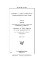 Assessing U.S. Special Operations Command's missions and roles