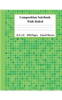 Composition Notebook Wide Ruled Lined Sheets