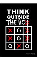 Think Outside The Box: Journal, Notebook, Or Diary - 120 Blank Lined Pages - 7" X 10" - Matte Finished Soft Cover