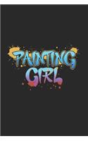 Painting girl: 6x9 Painter - lined - ruled paper - notebook - notes