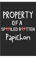 Property Of A Spoiled Rotten Papichon: Lined Journal, 120 Pages, 6 x 9, Papichon Dog Gift Idea, Black Matte Finish (Property Of A Spoiled Rotten Papichon Journal)