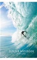 Surfer Notebook Graph Paper: 6 x 9 inch journal, 200 pages