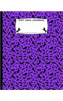 Dot Grid Journal: Large Unicorns all over pattern, Dot Grid Journal flexible precise journaling or easy drawing, games, connecting boxes, tables, planner, to do list,