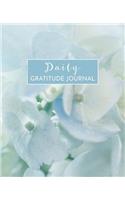Daily Gratitude Journal: Women's Happiness Journal Notebook - Daily Grateful, Thankful, Positivity Diary Notebook with prompts - White Flower Cover