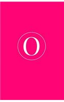 O: Personalized Monogrammed Journal (Notebook/Diary) Gift for Friend Office Teacher Hot Pink