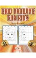 How to draw stuff (Grid drawing for kids - Faces)