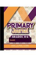 Primary Journal: Grades K-2: Draw And Write Blank Journals, Primary Journal Composition Book, 100 Sheets, 200 Pages, Vintage/Aged Cover