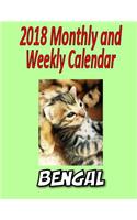2018 Monthly and Weekly Calendar Bengal: 24 Bengal Cat Pictures, Cat Jokes, To Do List, Personal Notes pages