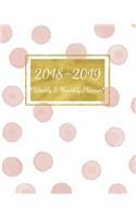 2018 - 2019 Weekly & Monthly Planner: 2018 - 2019 For Two Year Planner - 365 Daily Weekly And Monthly Calendar - Agenda Schedule Organizer Logbook and Journal Notebook Gold Cover(16 24 Month Calendar Planner)