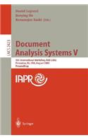 Document Analysis Systems V