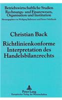 Richtlinienkonforme Interpretation Des Handelsbilanzrechts