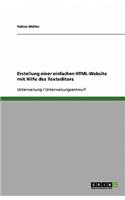 Erstellung einer einfachen HTML-Website mit Hilfe des Texteditors