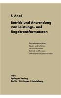 Betrieb Und Anwendung Von Leistungs- Und Regeltransformatoren