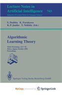 Algorithmic Learning Theory - Alt '92