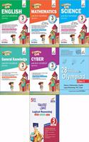 Olympiad Champs Science, Mathematics, English, Logical Reasoning, Cyber & Gk Class 3 with 28 Mock Tests