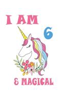 Unicorn Journal I am 6 & Magical