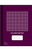 Cross Stitch Graph Paper: 14 Lines Per Inch, Graph Paper for Embroidery and Needlework, 8.5''x11'', 100 Sheets, Purple Cover