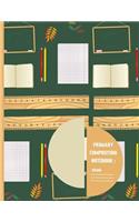 Primary composition notebook: Class room Back to school pattern Story Paper to write in for students 120 pages (8.5 x 11 Inch).