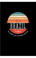 Brazil: Vintage World Travel Keepsake Blank Journal Notebook