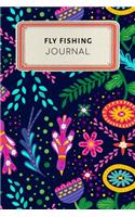 Fly Fishing Journal: Cute Floral Dotted Grid Bullet Journal Notebook - 100 Pages 6 X 9 Inches Log Book