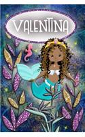 Mermaid Dreams Valentina: Wide Ruled Composition Book Diary Lined Journal