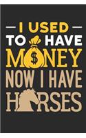 I Used To Have Money Now I Have Horses: Journal for Horse Lovers, Blank Paperback Notebook To Write In, 150 pages, college ruled