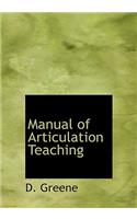 Manual of Articulation Teaching