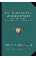 Die Lehre Von Der Stellvertretung
