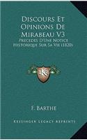 Discours Et Opinions de Mirabeau V3