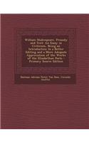 William Shakespeare, Prosody and Text