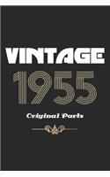 Retro Birthday - Vintage 1955 Notebook Original Parts Gift