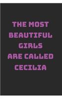 Cecilia Girl Woman Notebook