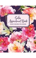 Undated Salon Appointment: Appointment Planner, Daily Hourly Planner Undated Daily Planner Monday - Sunday 7 AM to 10 PM + Notes Section, Schedule Planner & Log, Floral Appoin