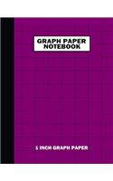 Graph Paper Notebook. 1 Inch Graph Paper