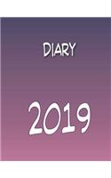 Diary 2019: Diary 2019 - Week on Two Pages - Large 8.5 x 11 Diary: 2T-Mauve Diary 2019 - Week on Two Pages - Large 8.5 x 11 Diary - 2019 & 2020 Calendars, Forwa