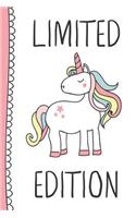 Limited Edition: Cute Unicorn Theme Journal for Girls