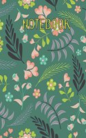 Notebook: Glossy Cover, 110 wide-ruled pages (front and back), Blank Lined Notebook, Letter Size 8.5" x 11" Notebook: Large Composition Book, Journal, Floral 