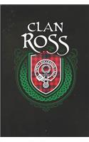 Clan Ross: Scottish Tartan Family Crest - Blank Lined Journal with Soft Matte Cover