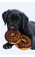 Black Lab Puppy Journal: Dog Wisdom Quotes(1 Puppy & Donuts Notebook 6x9)