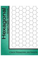 Hexagonal Graph Paper Notebook: 1 Inch Hexagons, 100 Sheets: Hexagonal Notebook not EBook HEX Graph Paper For Sketches, Gaming, Mapping, Graphs, Structuring Sketches and etc.