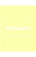 Notebook 1 Subject: Light Yellow: Notebook 8.5 X 11: Notebook 100 Pages