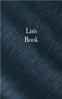 Lists Book: Memo Book, 104 Pages, 5x8 Inches, Blank Numbered Pages