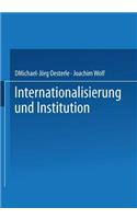 Internationalisierung Und Institution