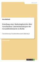 Erstellung eines Marketingberichts über verschiedene Unternehmenstypen der Gesundheitsbranche in Berlin