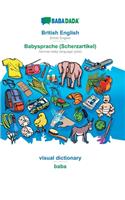 BABADADA, British English - Babysprache (Scherzartikel), visual dictionary - baba: British English - German baby language (joke), visual dictionary