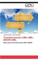 Transformación UML-XML-BDOR-UML